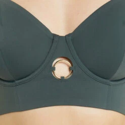 Lisa Maillot de Bain Emboîtant Vert Foncé – Haut de Bikini Graphique avec Anneau Doré 6 Lisa Maillot de Bain Emboîtant Vert Foncé – Haut de Bikini Graphique avec Anneau Doré -ROUGEGORGE 20049301 Z