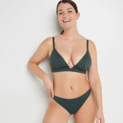 Lisa MAILLOT DE BAIN SLIP BRESILIEN VERT FONCE -ROUGEGORGE 20049500 C