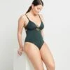 Lisa MAILLOT DE BAIN 1 PIECE TRIANGLE VERT FONCE