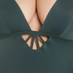 Lisa MAILLOT DE BAIN 1 PIECE TRIANGLE VERT FONCE -ROUGEGORGE 20049701 Z