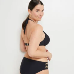 MAILLOT DE BAIN SOUTIEN GORGE COQUE NOIR -ROUGEGORGE 20053000 D