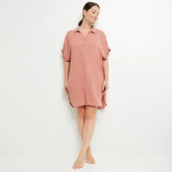 TUNIQUE BEACHWEAR ROSE -ROUGEGORGE 20056202 C