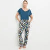 Pantalon de Pyjama BECKIE Bleu Multicolore – Imprimé Fleuri en Viscose Ecovero