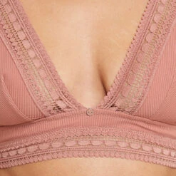 Brassière BEN Rose - Soutien-gorge Sans Armatures en Dentelle Vintage -ROUGEGORGE 20067300 Z