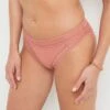 BEN Culotte Rose Pastel avec Dentelle Vintage – Lingerie Féminine en Microfibre Douce
