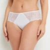 Bernie Shorty Blanc en Dentelle Graphique et Microfibre - Lingerie Romantique
