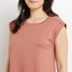 NUISETTE MANCHES COURTES COTONi ROSE -ROUGEGORGE 20071200 Z