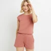 Short Pyjama BAMBI Rose en Coton et Viscose Ecovero – Coupe Courte avec Poches