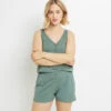 Short de Nuit BAMBI Kaki – Coton & Viscose Ecovero Éco-Responsable