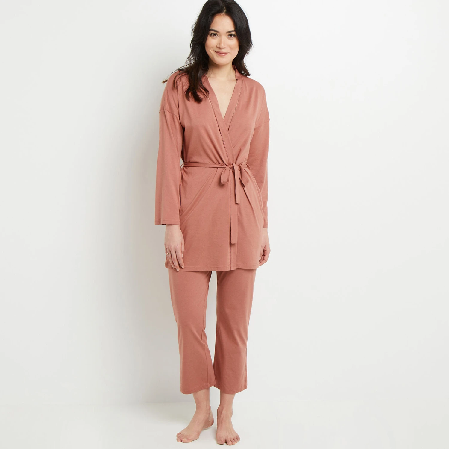 DESHABILLE COTON ROSE 1 DESHABILLE COTON ROSE