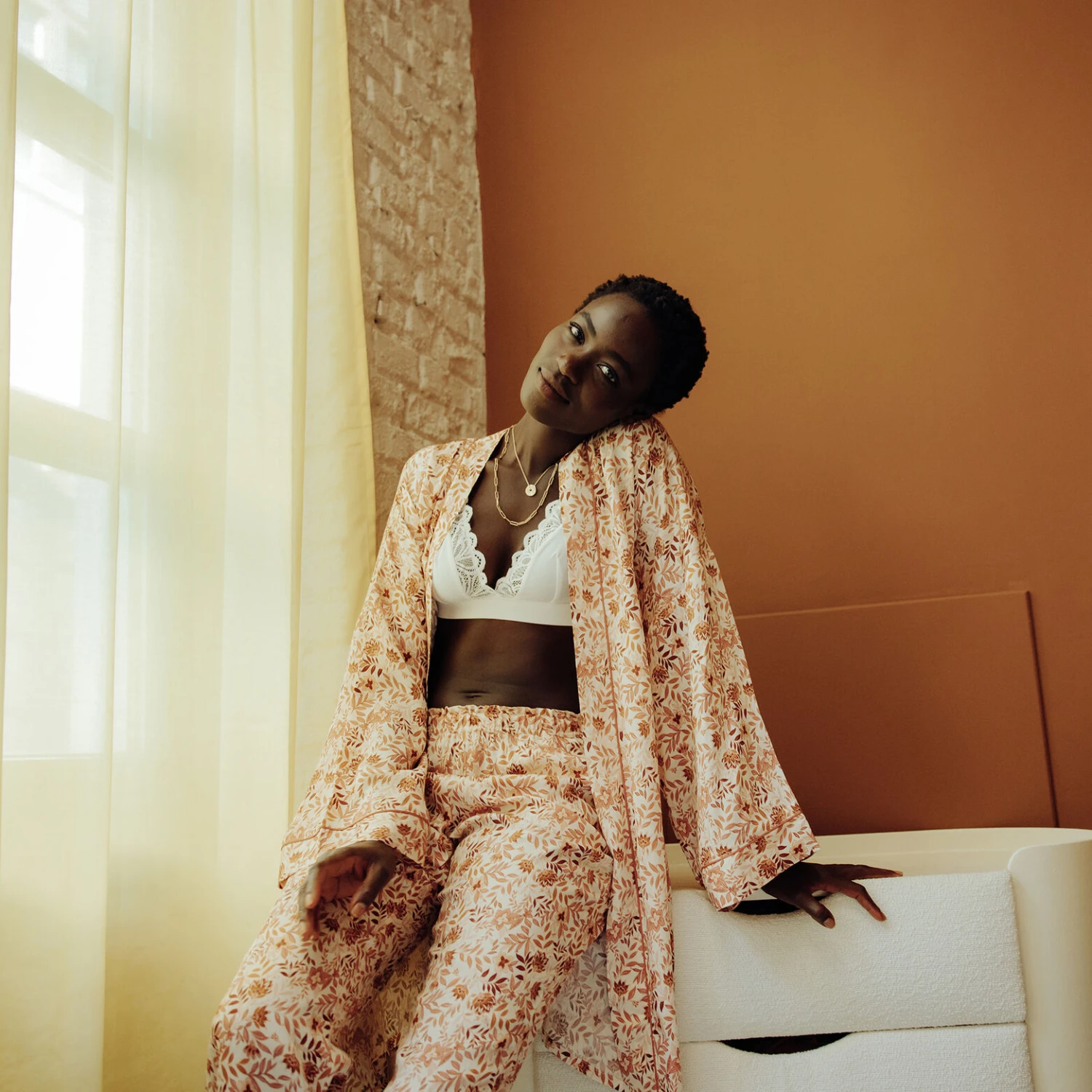 DESHABILLE COTON ROSE 2 DESHABILLE COTON ROSE – Image 2