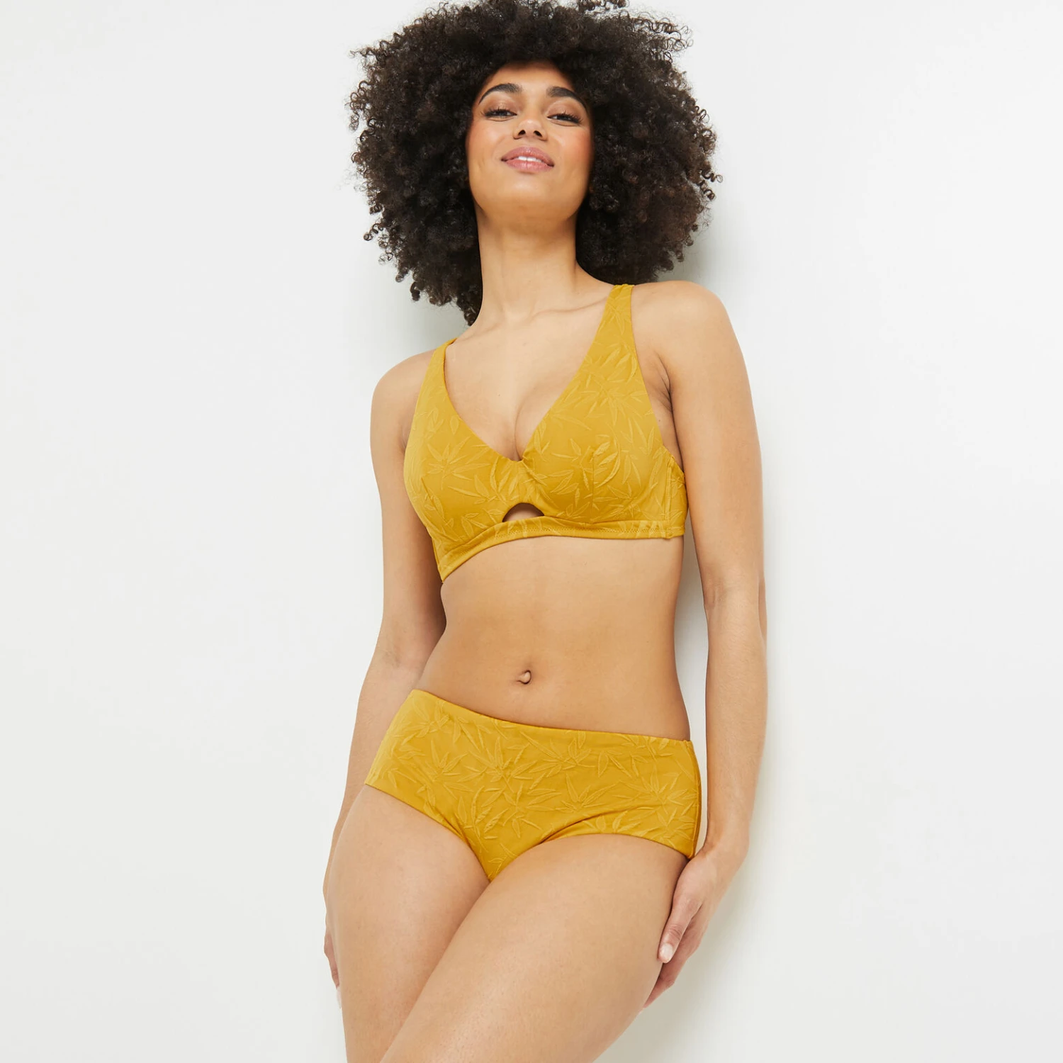 MAILLOT DE BAIN CULOTTE HAUTE JAUNE 3 MAILLOT DE BAIN CULOTTE HAUTE JAUNE – Image 3