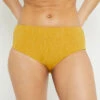 MAILLOT DE BAIN CULOTTE HAUTE JAUNE