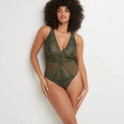 Celine BODY SANS ARMATURES DENTELLE KAKI