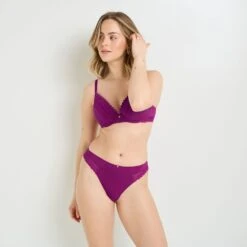 TANGA MICROFIBRE VIOLET -ROUGEGORGE 21072007 D