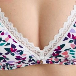 SOUTIEN-GORGE SANS ARMATURES MICROFIBRE MULTICO BLANC -ROUGEGORGE 21072306 Z