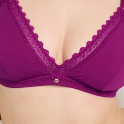 RougeGorge Violet Dentelle Festonnée – Soutien-gorge Sans Armatures Microfibre Douce -ROUGEGORGE 21072307 Z