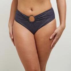 MAILLOT DE BAIN CULOTTE HAUTE GRIS