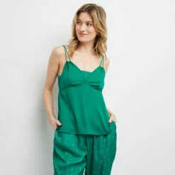 TOP FINES BRETELLES VERT