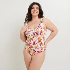 MAILLOT DE BAIN UNE PIECE MULTICO BLANC -ROUGEGORGE 21132700 C