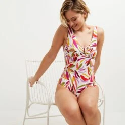 MAILLOT DE BAIN UNE PIECE MULTICO BLANC