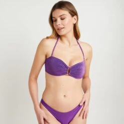 MAILLOT DE BAIN TRIANGLE BANDEAU VIOLET