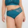 CULOTTE TAILLE HAUTE GRANDE TAILLE DENTELL TURQUOISE