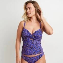 MOON MAILLOT DE BAIN TANKINI AMPLI MULTICO BLEU