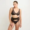 PORTE-JARRETELLES DENTELLE NOIR
