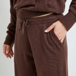 PANTALON EN TRICOT MARRON -ROUGEGORGE 21178601 Z