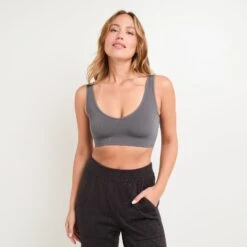 BRASSIERE ANTHRACITE -ROUGEGORGE 21181002 C