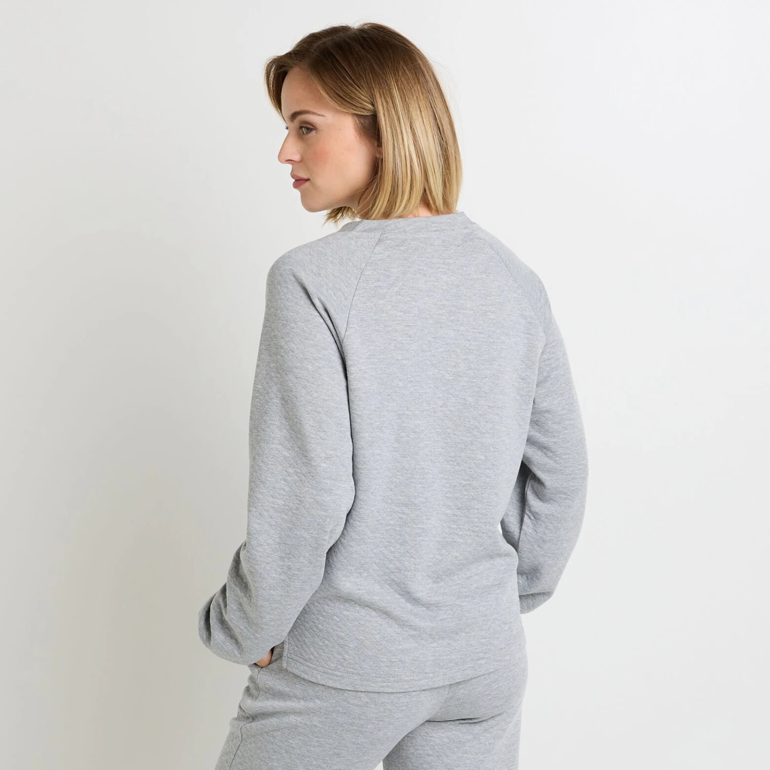SWEAT MANCHES LONGUES GRIS CLAIR 4 SWEAT MANCHES LONGUES GRIS CLAIR – Image 4