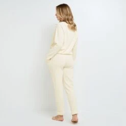 PANTALON DE PYJAMA ECRU -ROUGEGORGE 21201300 D