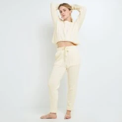 PANTALON DE PYJAMA ECRU