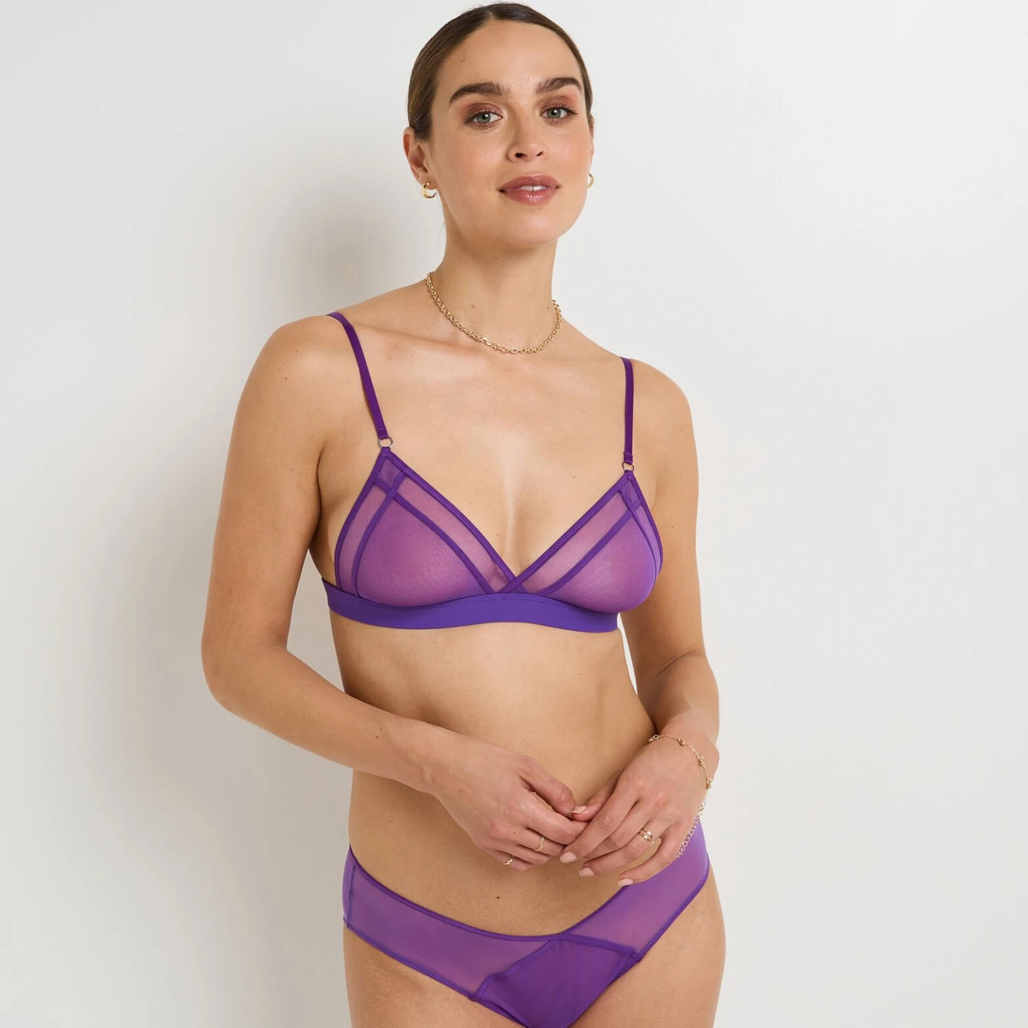 SOUTIEN-GORGE SANS ARMATURES VIOLET 1 SOUTIEN-GORGE SANS ARMATURES VIOLET