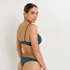 Soutien-Gorge Ampliforme Foulard GINGER Bleu – Dentelle Graphique Ajourée avec Armatures -ROUGEGORGE 21209001 D