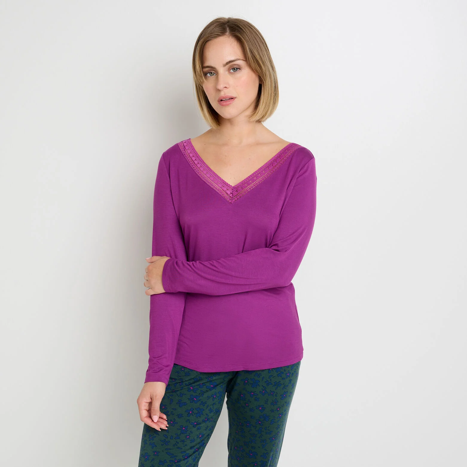 Tee-shirt Manches Longues VIOLET 1 Tee-shirt Manches Longues VIOLET