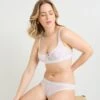 Soutien-Gorge Corbeille Ginger Dentelle Graphique Blanc – Maintien et Style Moderne
