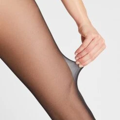 Collant Noir Durable 15 Deniers COLIN - Voile Extensible et Pointes Renforcées -ROUGEGORGE 21220600 Z