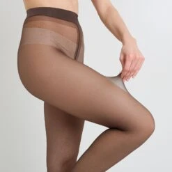 COLLANT DURABLE 15 DENIERS MARRON -ROUGEGORGE 21220601 Z