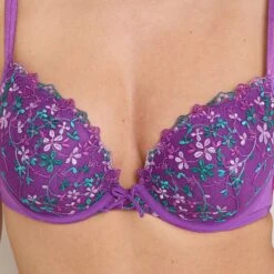RougeGorge GALA Violet Multicolore – Broderie Florale Chatoyante Soutien-Gorge Push-Up Ampliforme -ROUGEGORGE 21244701 Z