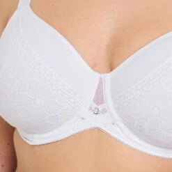 Soutien-gorge Ampliforme GABI+ Blanc – Dentelle Florale et Maintien Optimal Courbes Plus -ROUGEGORGE 21260800 Z