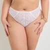 Culotte Blanche GABI+ en Dentelle Florale – Lingerie Grande Taille Courbes+ Raffinée