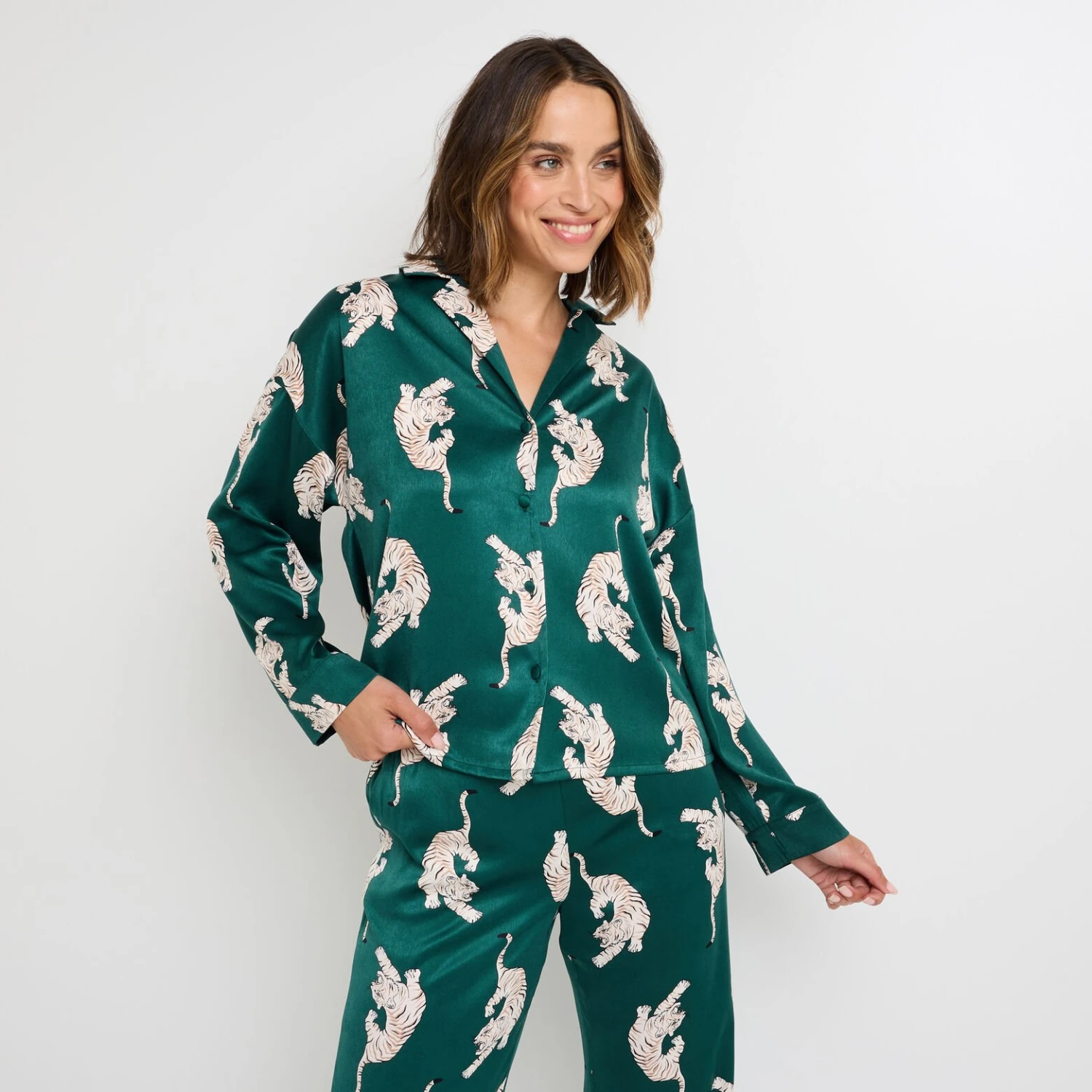 CHEMISE MANCHES LONGUES MULTICO VERT 1 CHEMISE MANCHES LONGUES MULTICO VERT