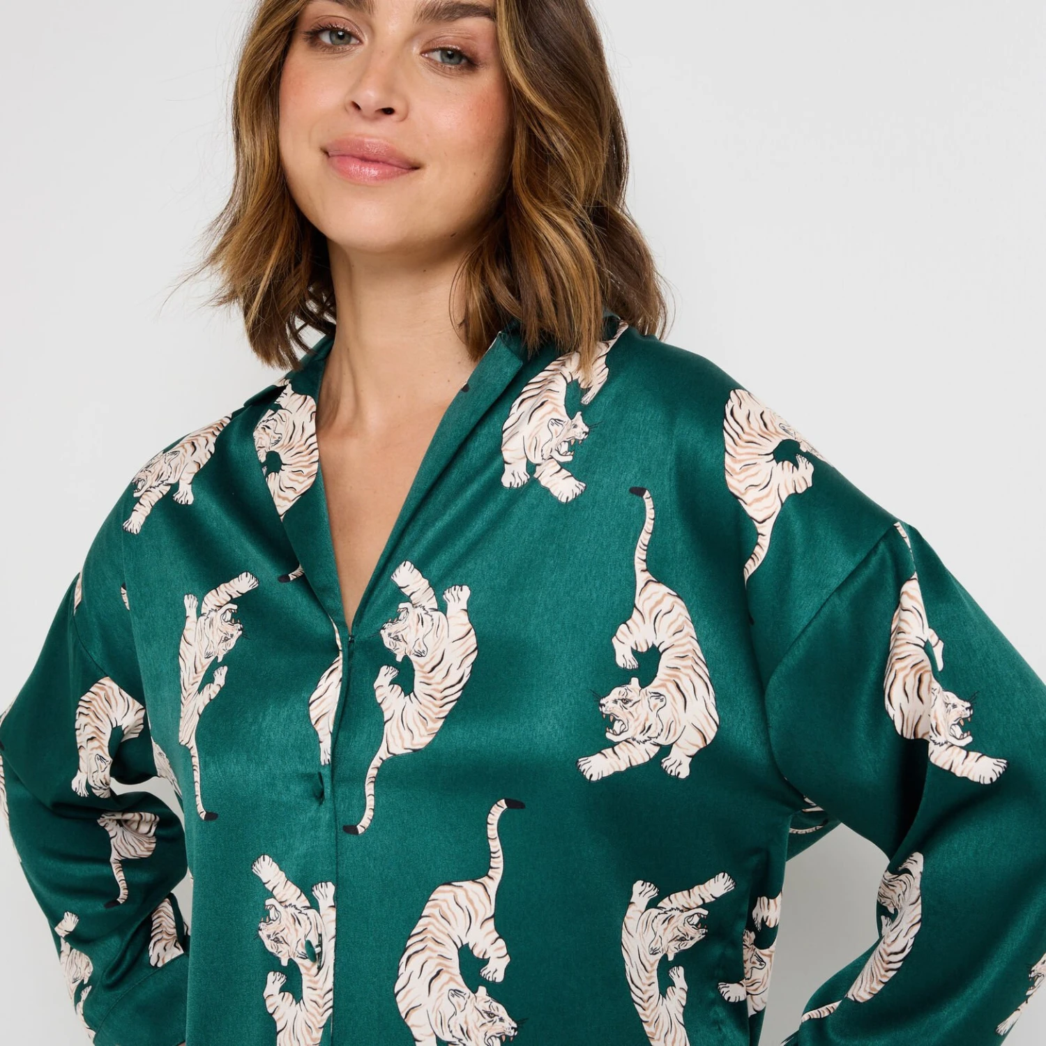 CHEMISE MANCHES LONGUES MULTICO VERT 3 CHEMISE MANCHES LONGUES MULTICO VERT – Image 3