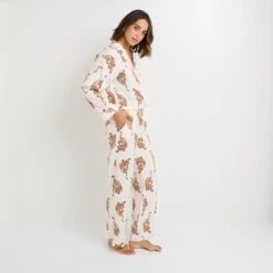 PANTALON DE PYJAMA MULTICO BLANC