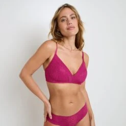 SWEET Soutien-gorge Ampli Sans Armatures Dentelle FUCHSIA