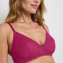 SWEET Soutien-gorge Ampli Sans Armatures Dentelle FUCHSIA 6 SWEET Soutien-gorge Ampli Sans Armatures Dentelle FUCHSIA -ROUGEGORGE 21291200 Z