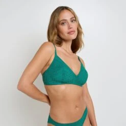 SWEET Soutien-gorge Ampli Sans Armatures Dentelle CANARD