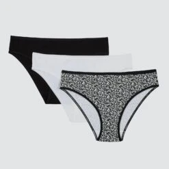 LOT CULOTTE X3 COTON BIO MULTICO NOIR